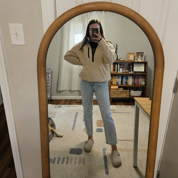 VS Pink Oversized Sherpa Half Zip Pull Over - Picture 1 of 7